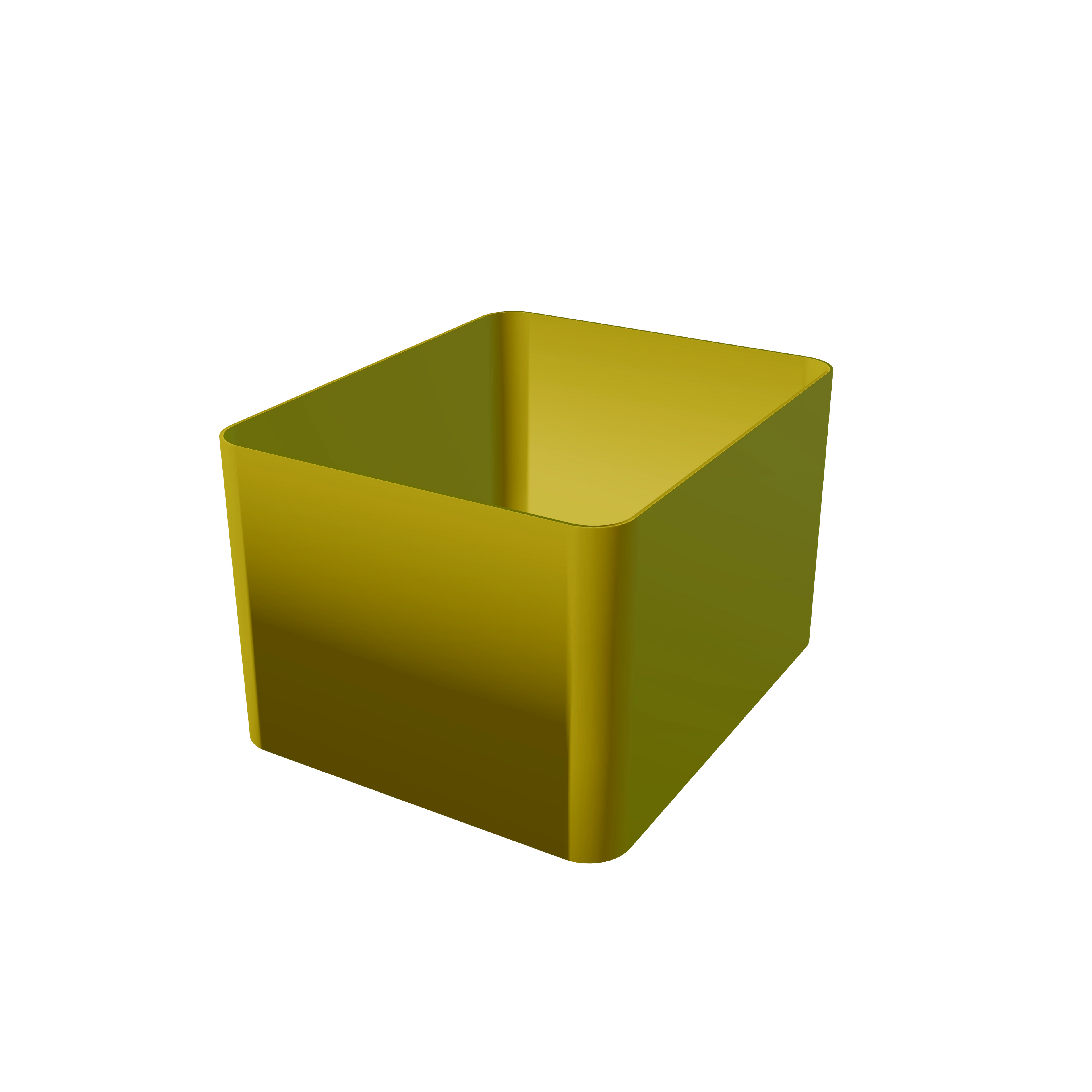 Sachet-Box in Lemon Yellow — 3D-gedruckte Aufbewahrungsbox für Portionsbeutel
