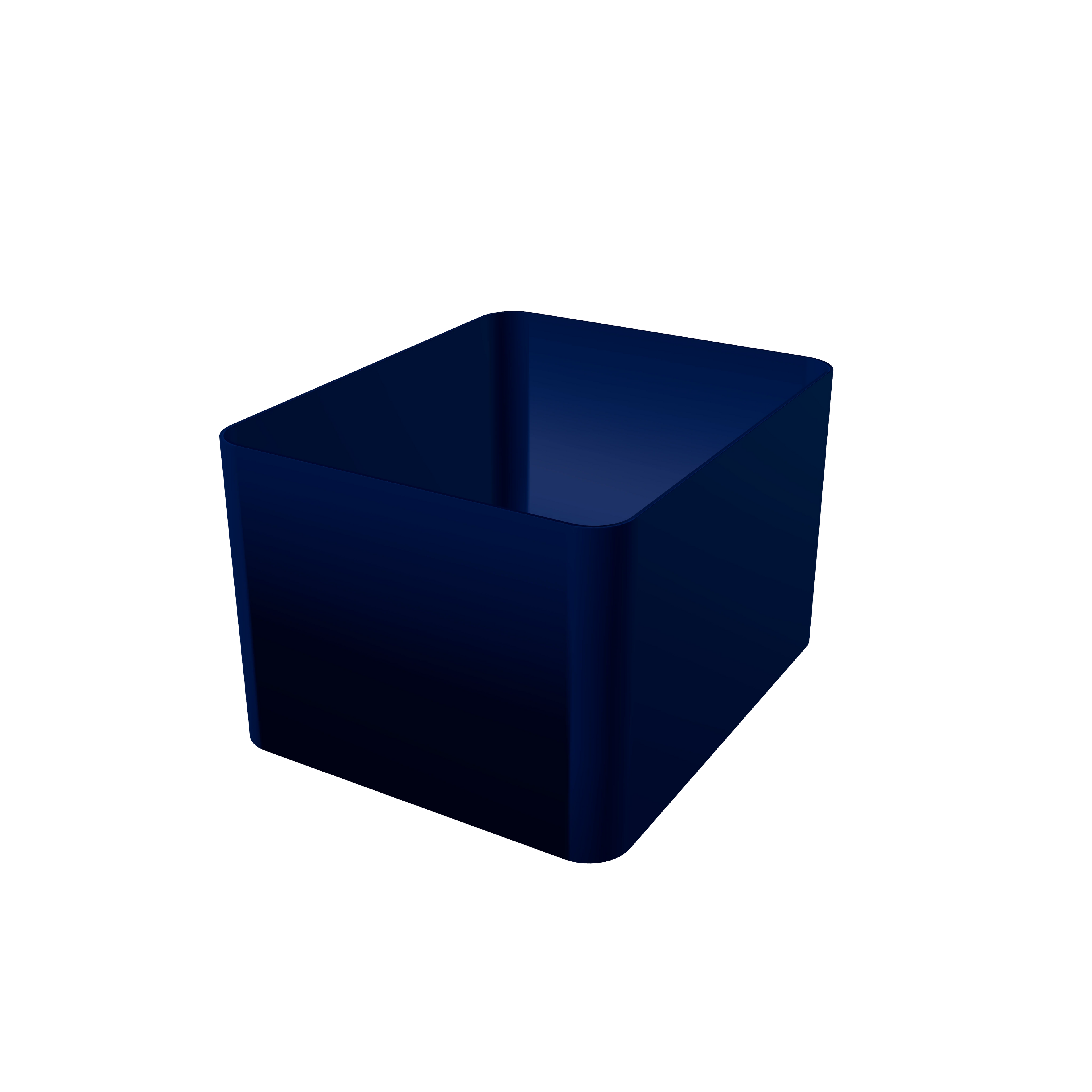 Sachet-Box in Marine Blue — 3D-gedruckte Aufbewahrungsbox für Portionsbeutel