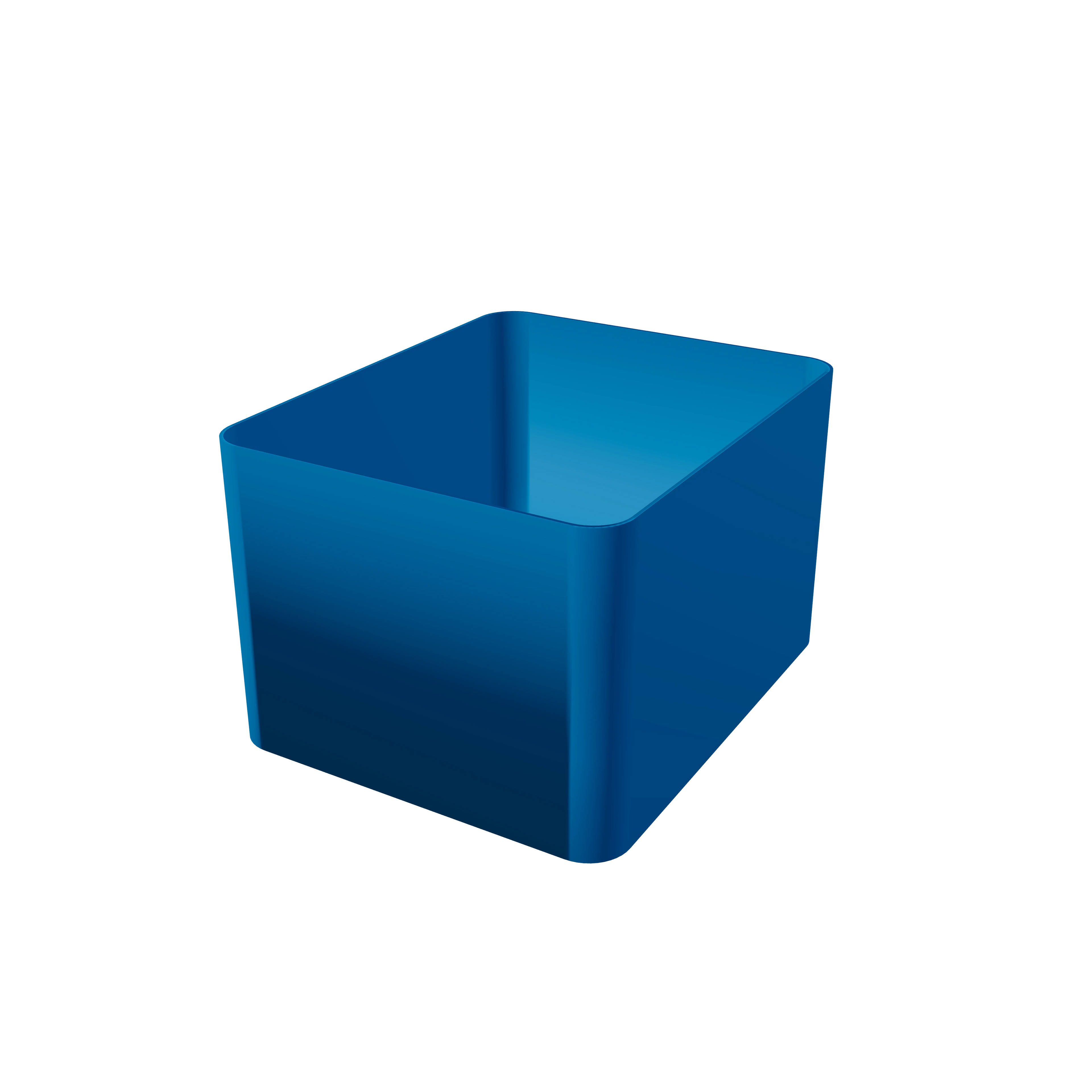 Sachet-Box in Cyan — 3D-gedruckte Aufbewahrungsbox für Portionsbeutel