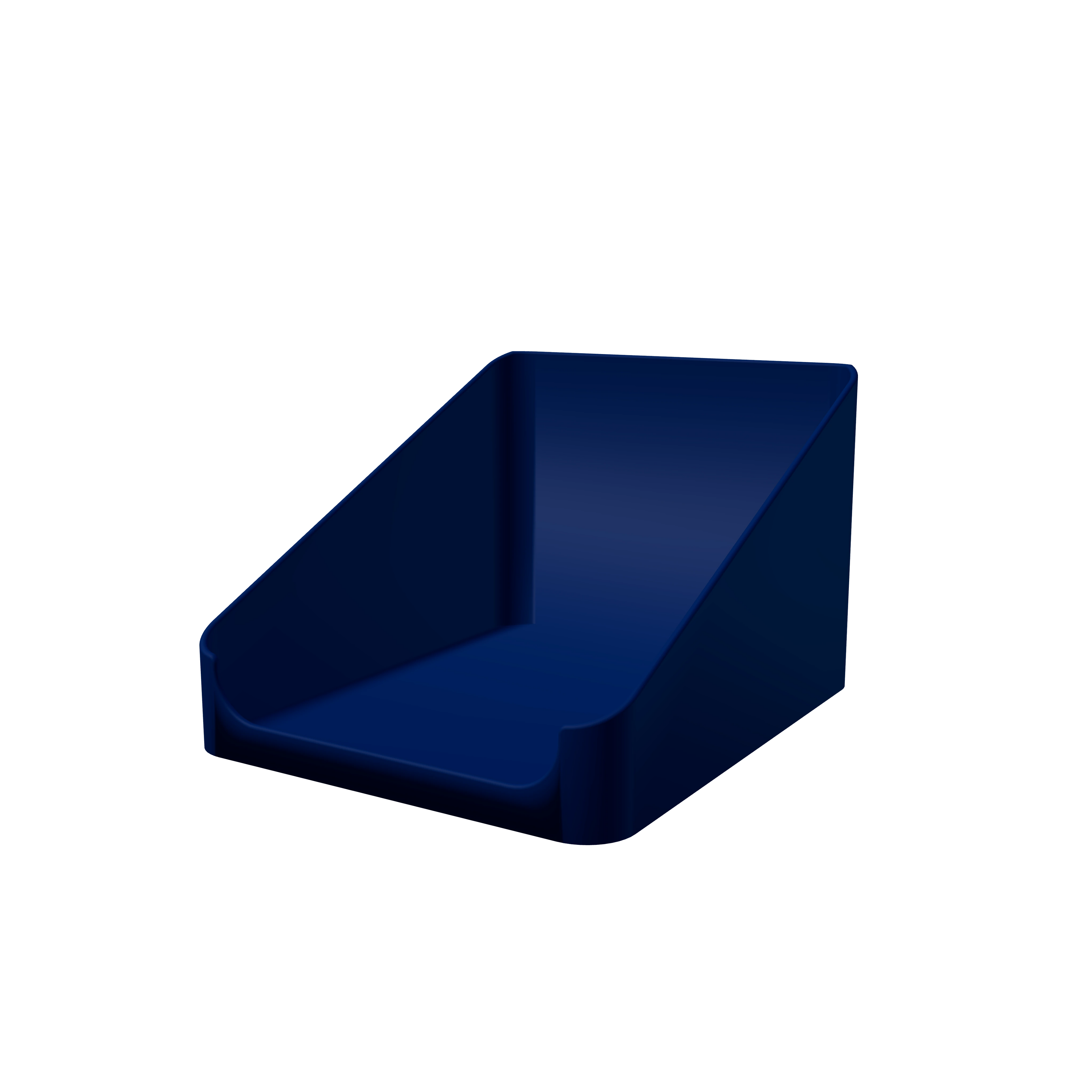 Sachet-Box offen in Marine Blue — 3D-gedruckte Aufbewahrungsbox für Portionsbeutel