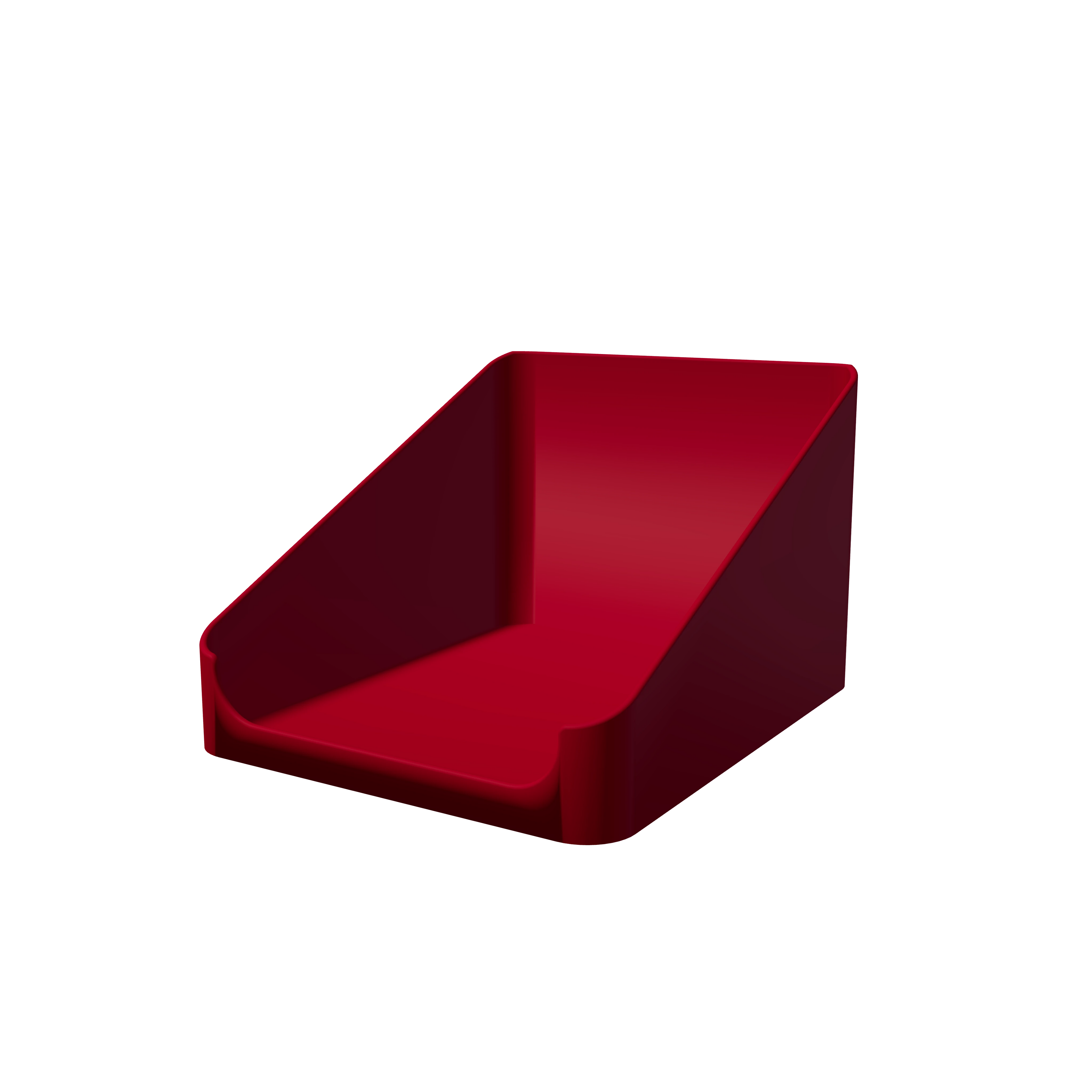 Sachet-Box offen in Scarlet Red — 3D-gedruckte Aufbewahrungsbox für Portionsbeutel