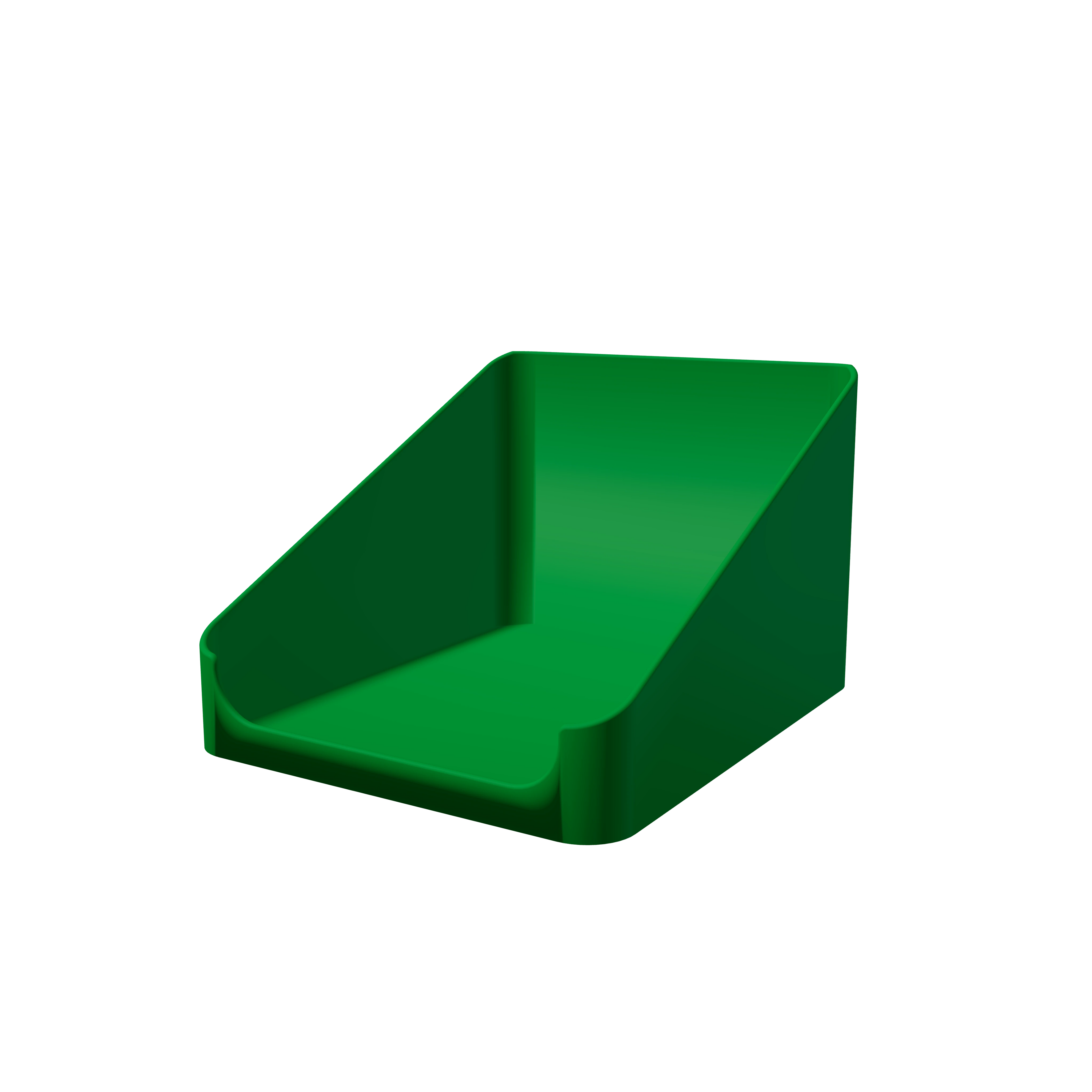 Sachet-Box offen in Green — 3D-gedruckte Aufbewahrungsbox für Portionsbeutel