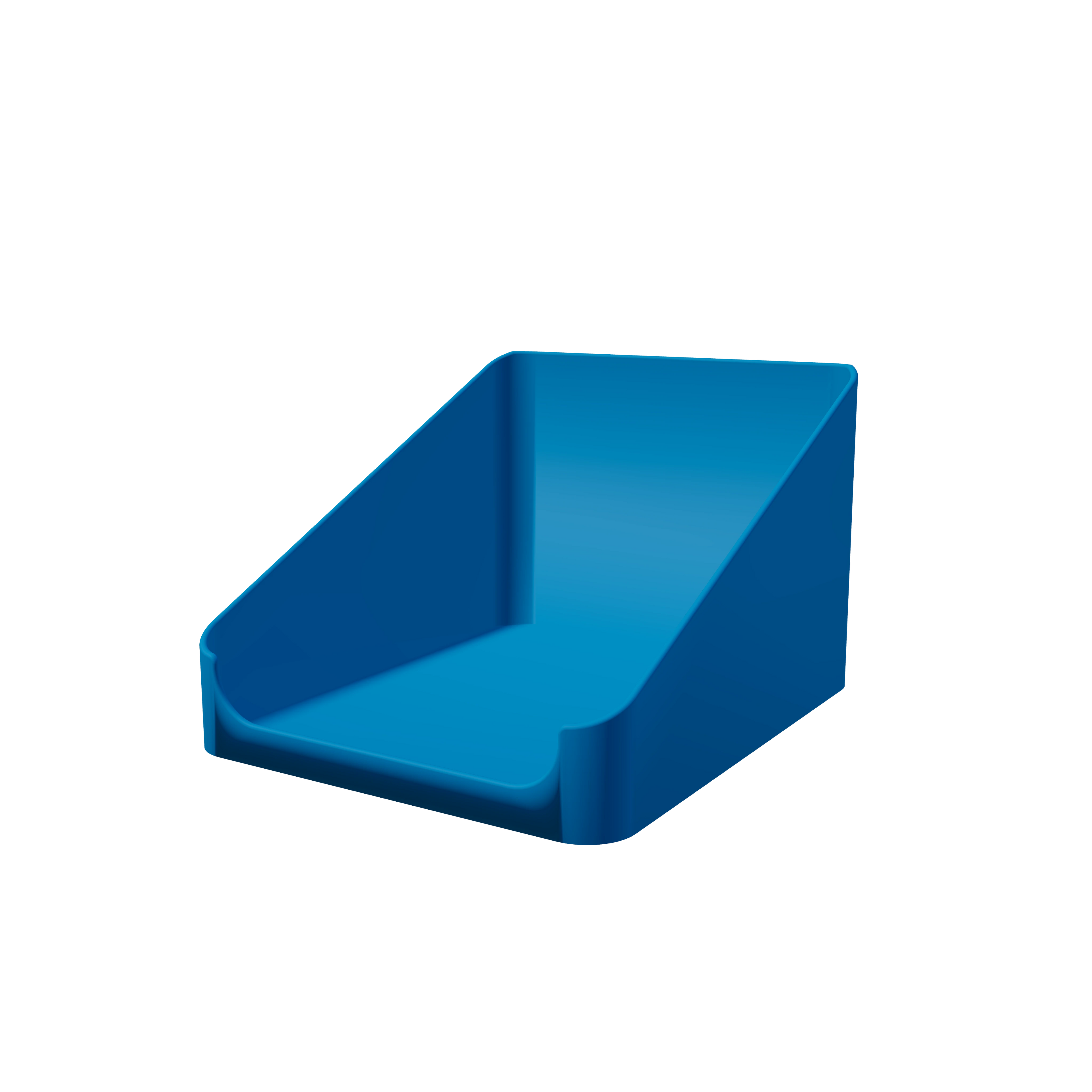 Sachet-Box offen in Cyan — 3D-gedruckte Aufbewahrungsbox für Portionsbeutel