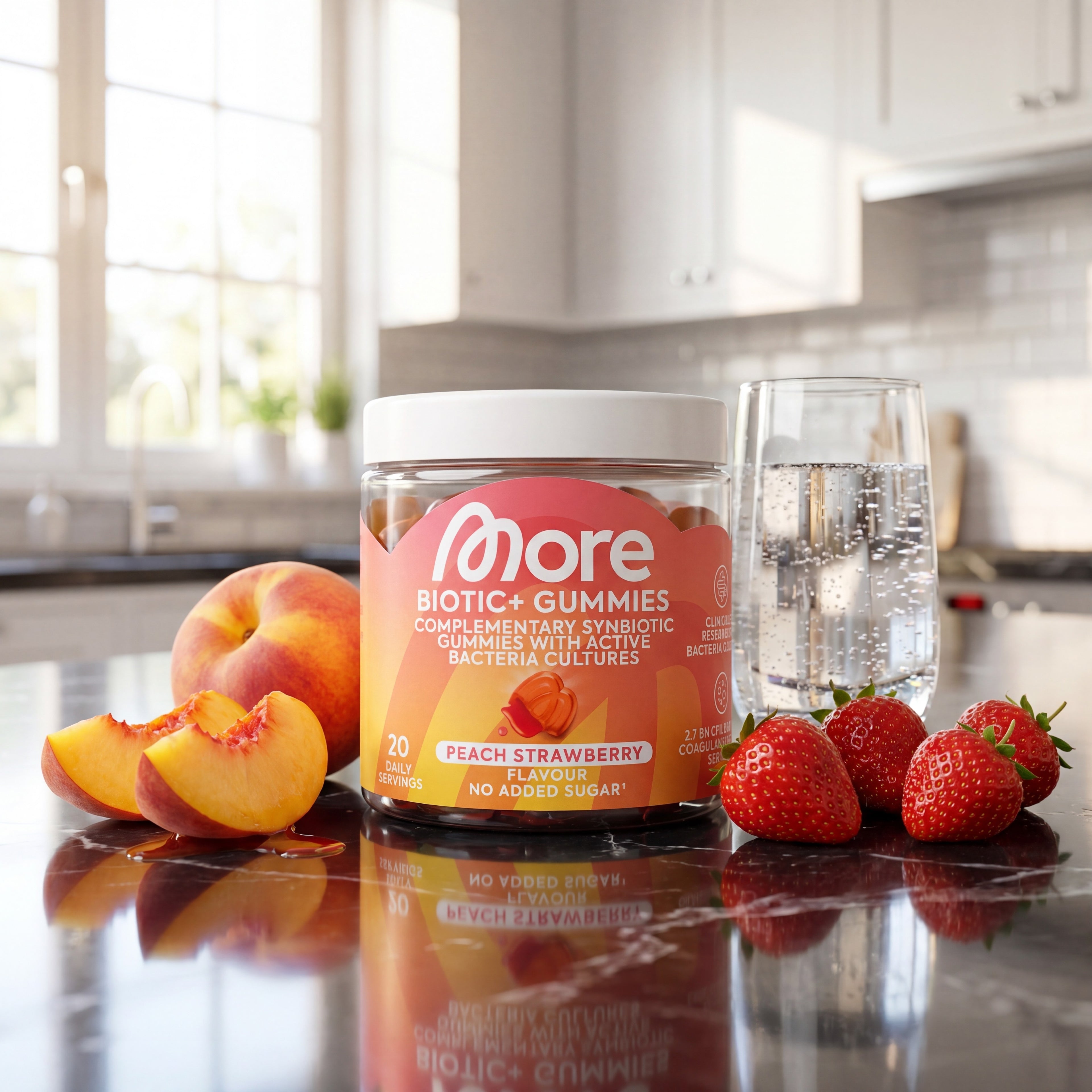 Biotic+ Gummies Peach Strawberry – integratore alimentare