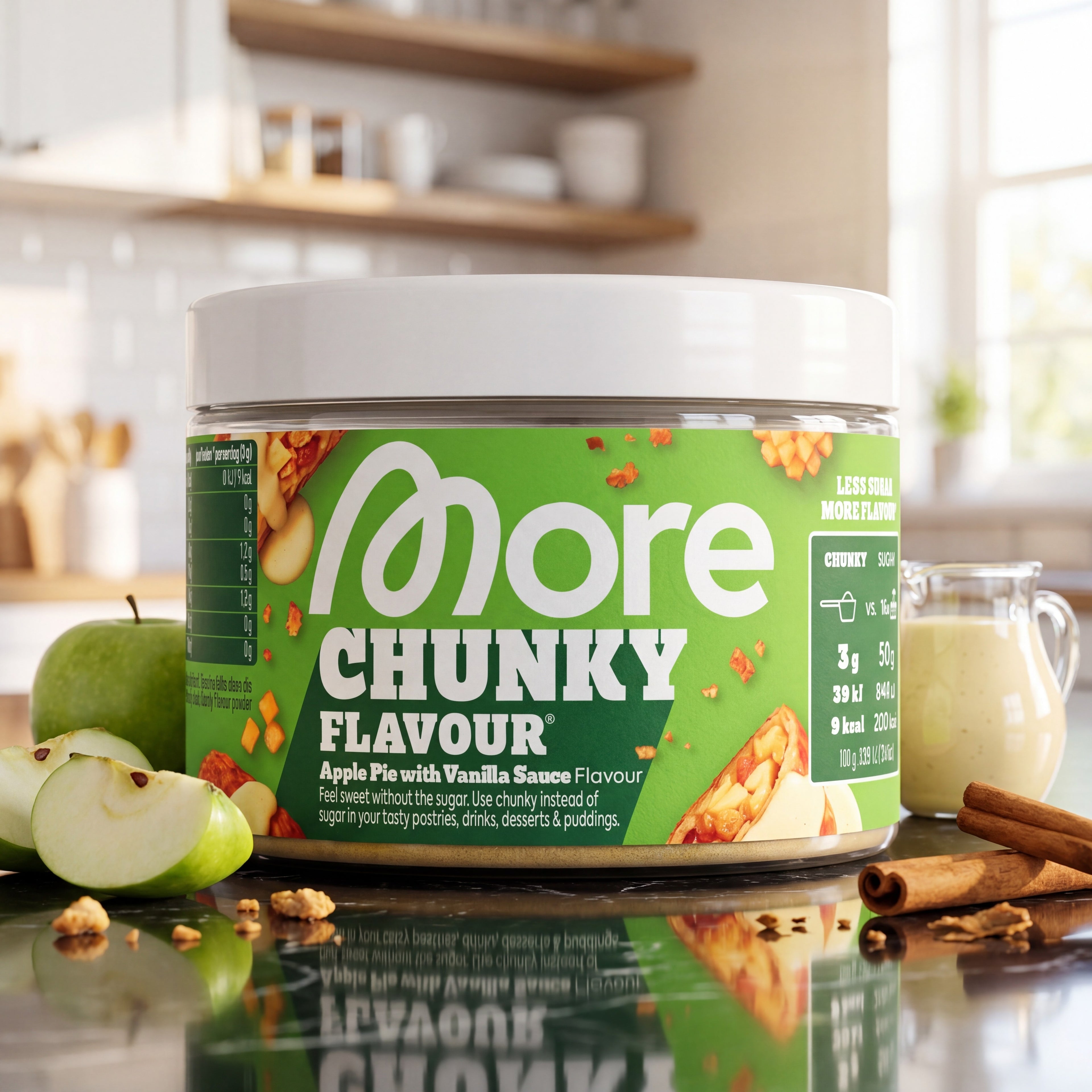 Chunky Flavour Apple Pie with Vanilla Sauce – Geschmackspulver Dose