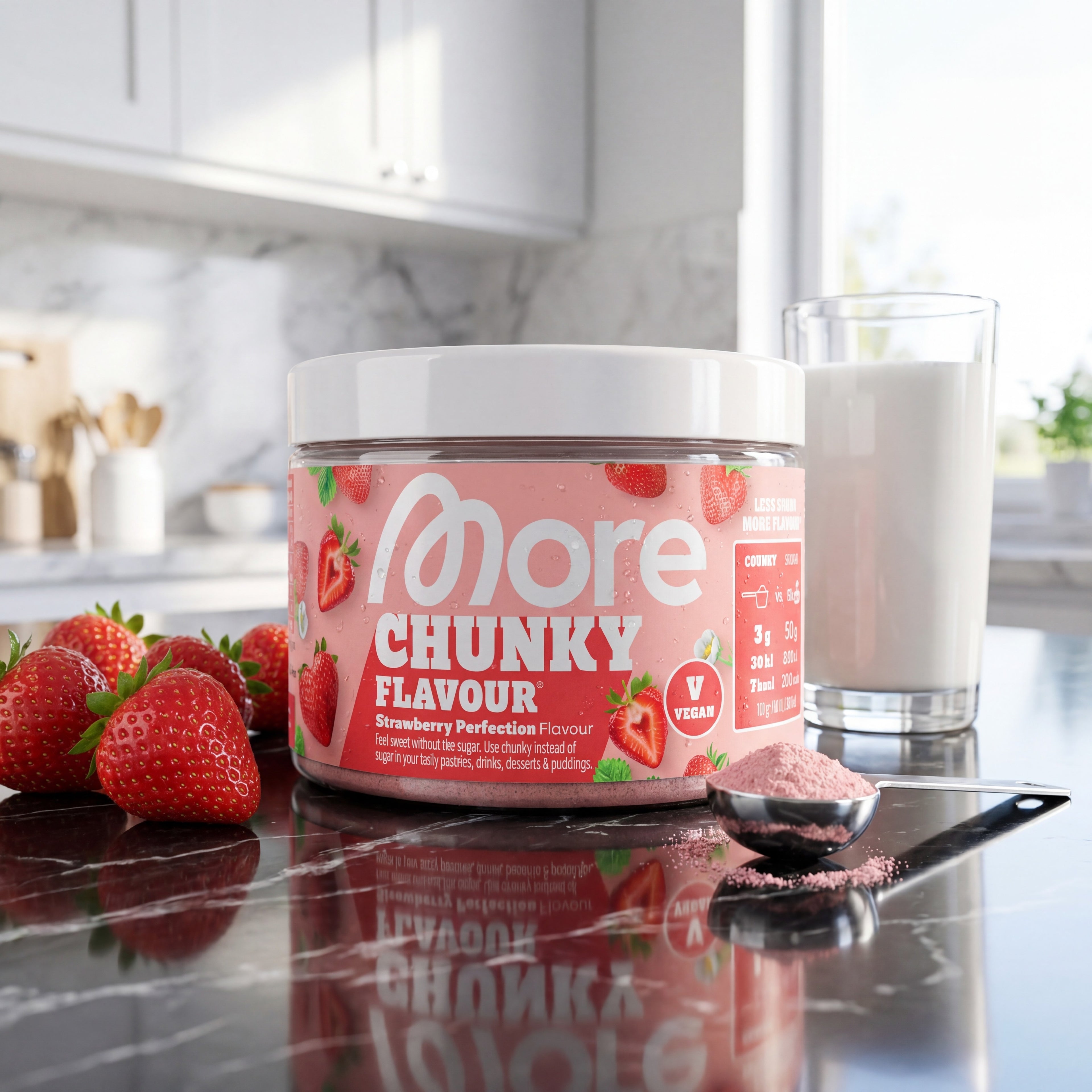 Chunky Flavour Strawberry Perfection – smaakpoeder blik