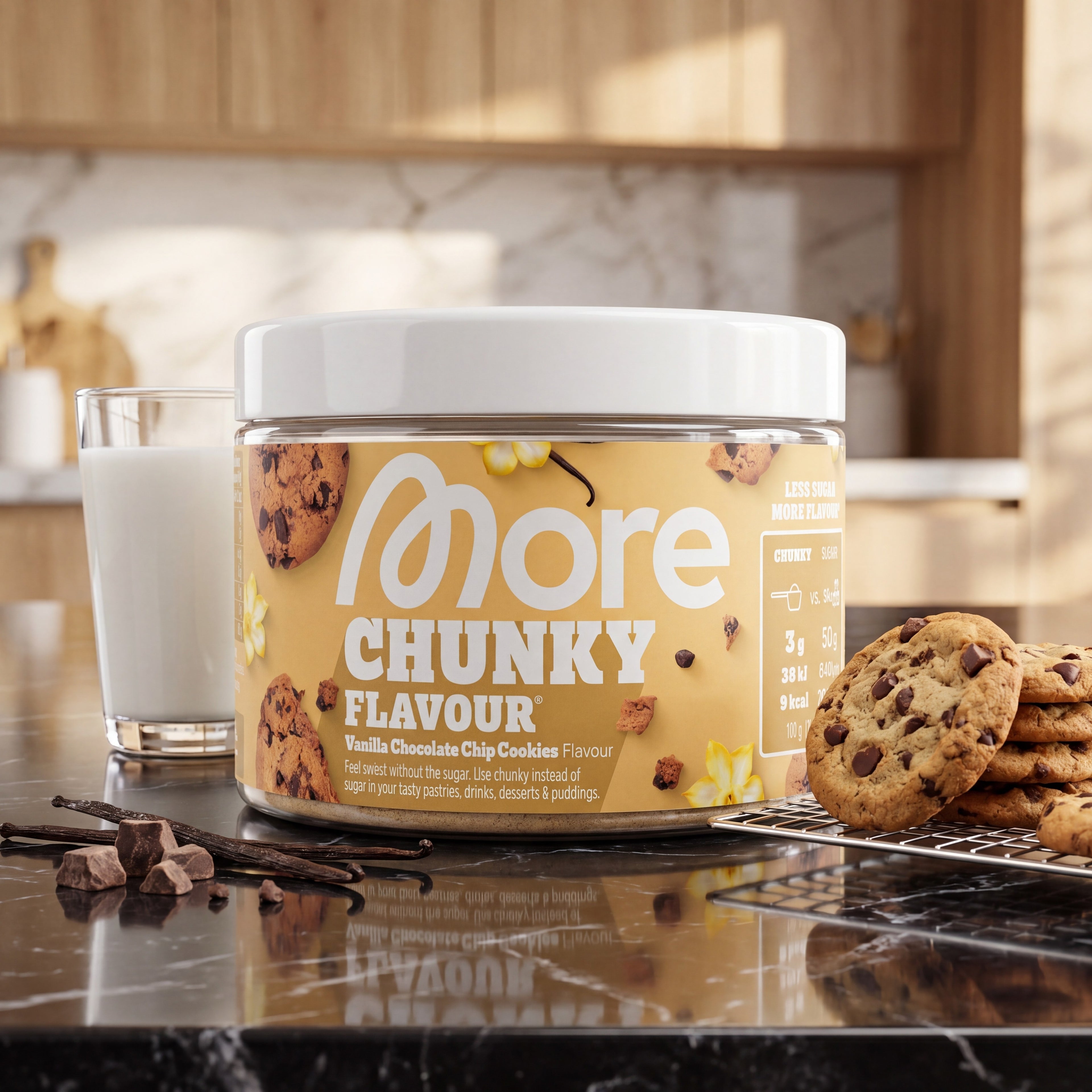 Chunky Flavour Vanilla Chocolate Chip Cookie – polvo aromatizante (lata)