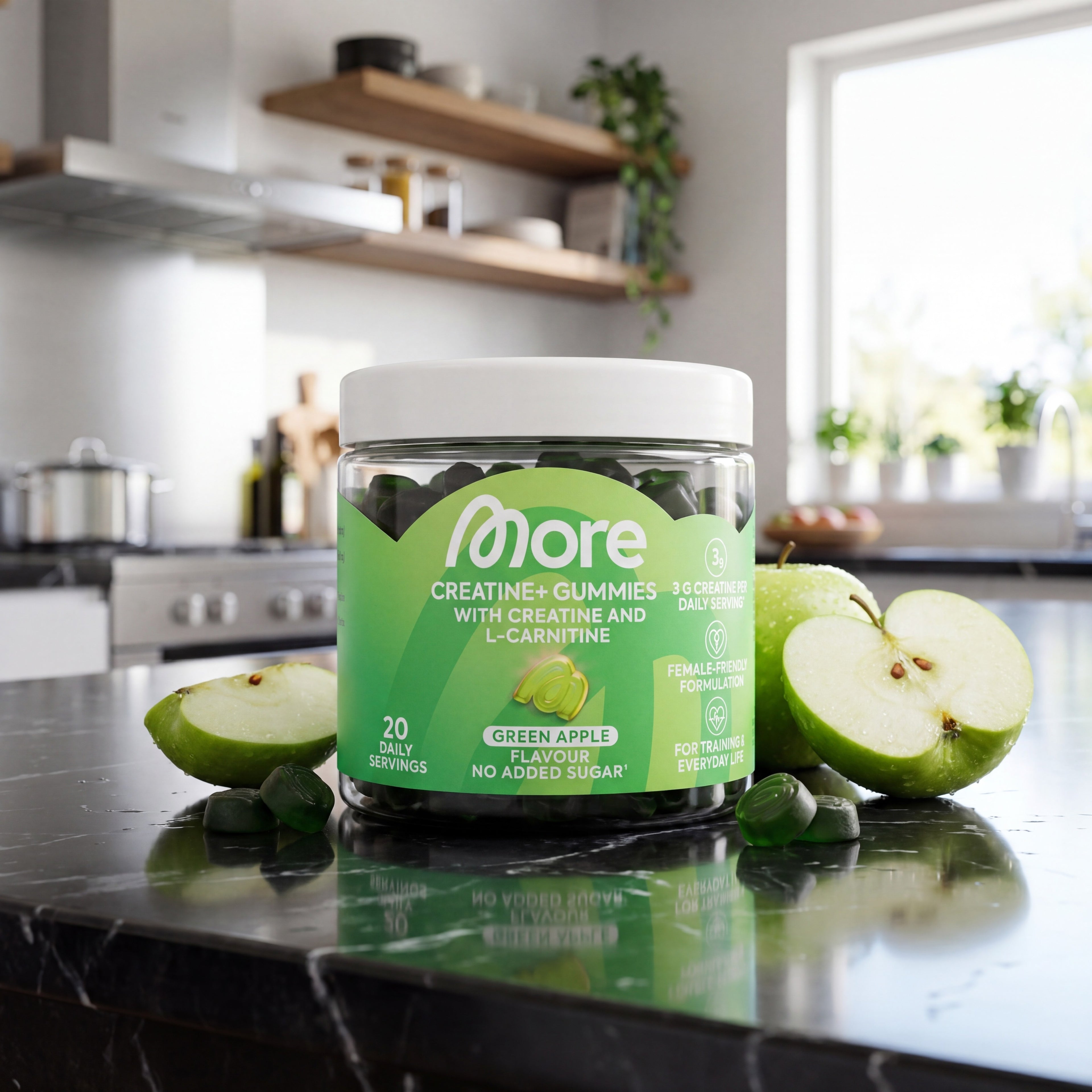 Creatine+ Gummies Green Apple – integratore alimentare