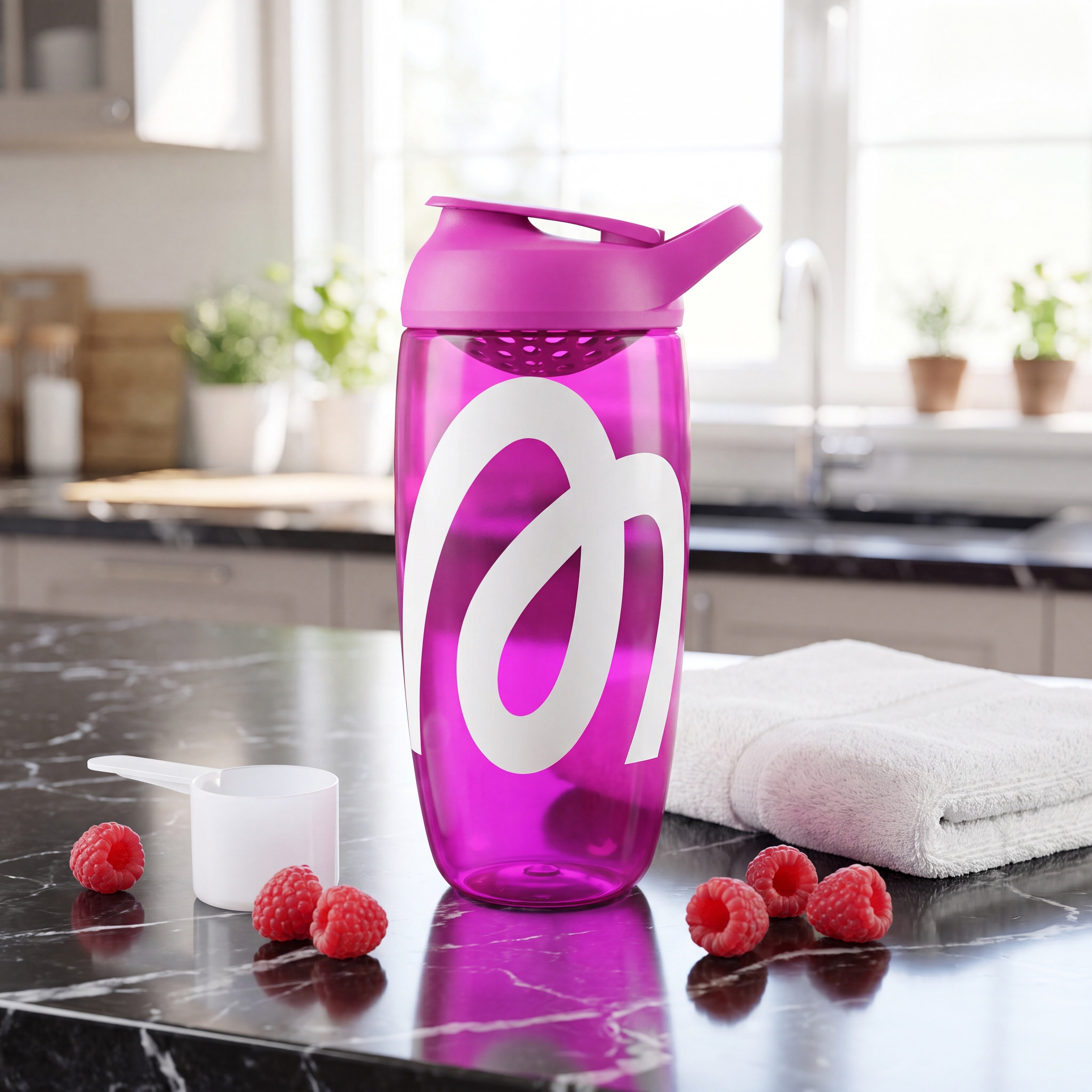 More Shaker White Pink Monogram – fitnessdrinkfles