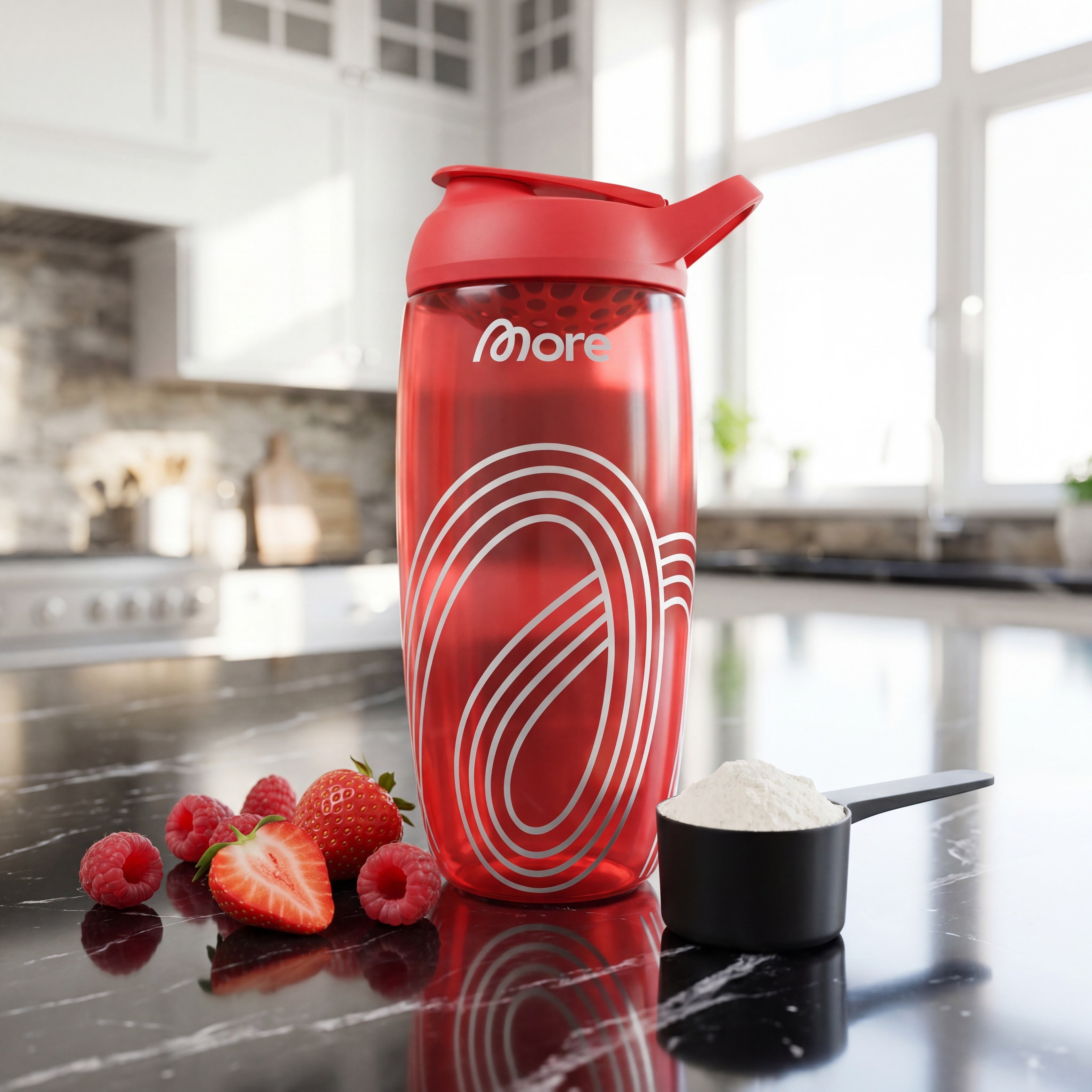 More Premium agitador FIBO Red Silver