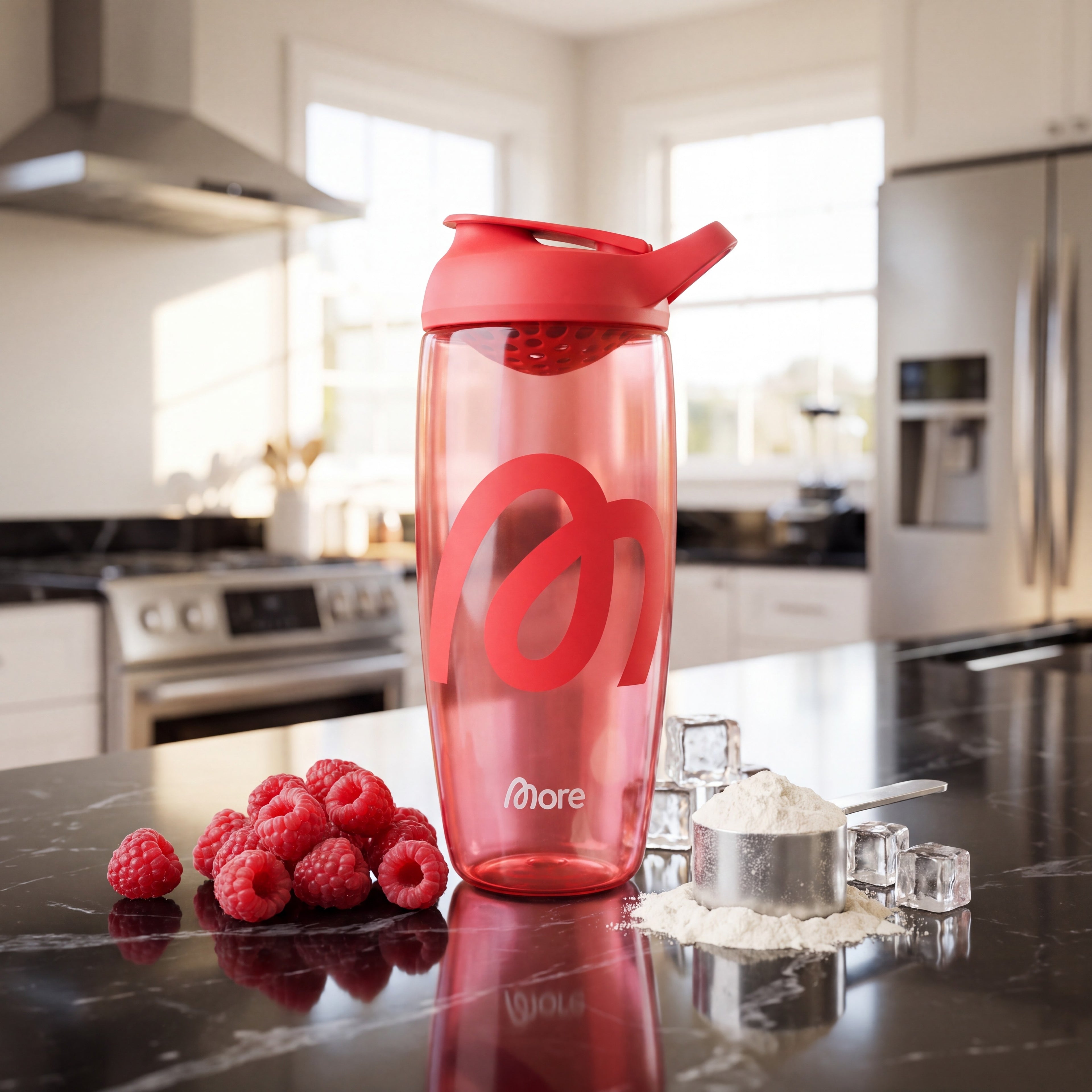 More Shaker Lollipop Red (MAX) – Fitness-Trinkflasche