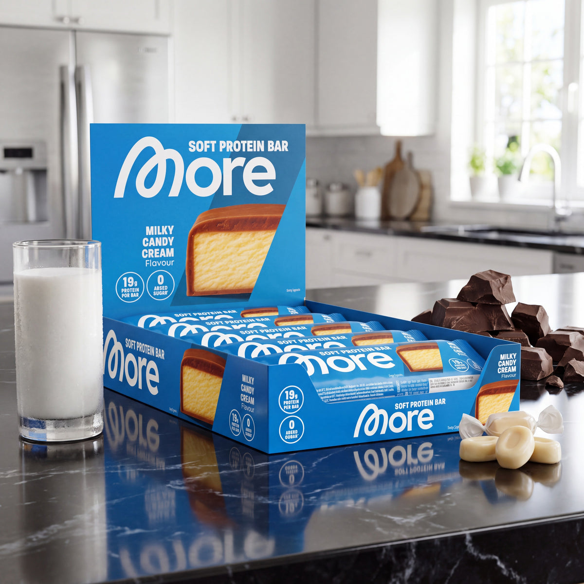 More Protein Bar Milky Candy Cream – Proteinriegel [aiimg318]
