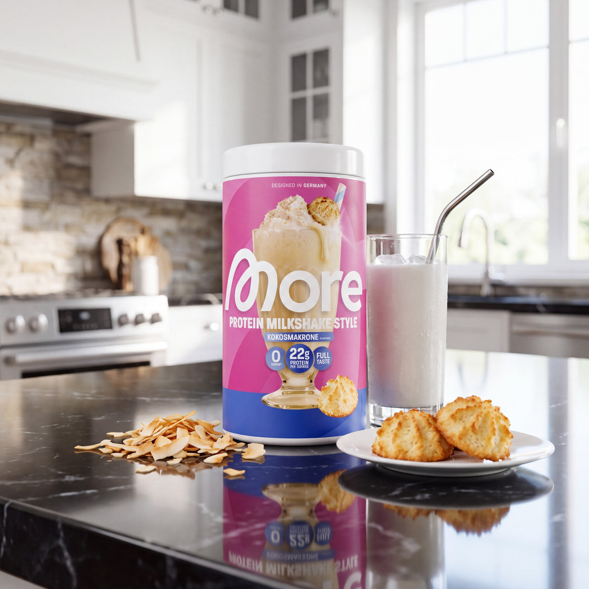 More Protein Milkshake Style Kokosmakrone [aiimg336]