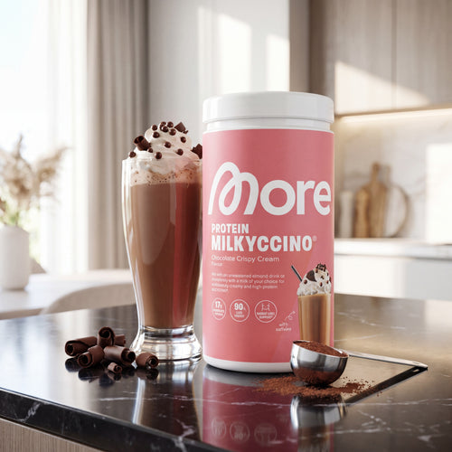 Protein Milkyccino Chocolate Crispy Cream – romige proteïneshake met cafeïne 500 g