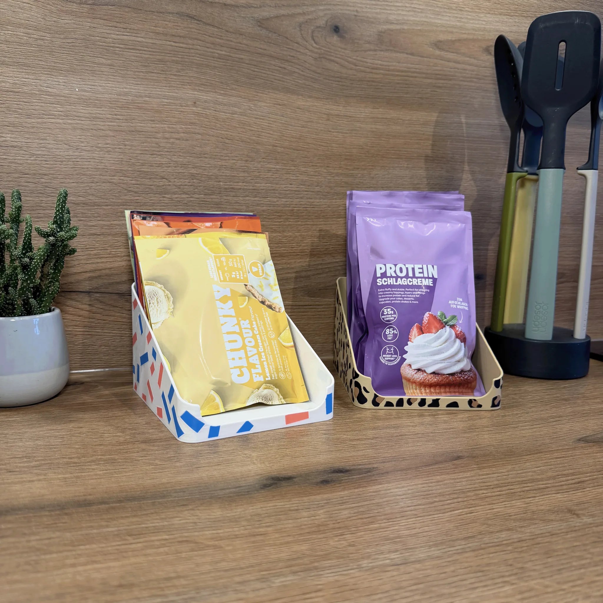 Sachet Box offen Leopard – scatola portaoggetti stampata in 3D per bustine monoporzione – vista del prodotto 6
