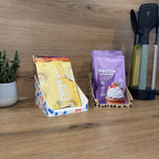 Sachet Box offen Party — mehrere Farben nebeneinander, gefüllt mit Portionsbeuteln