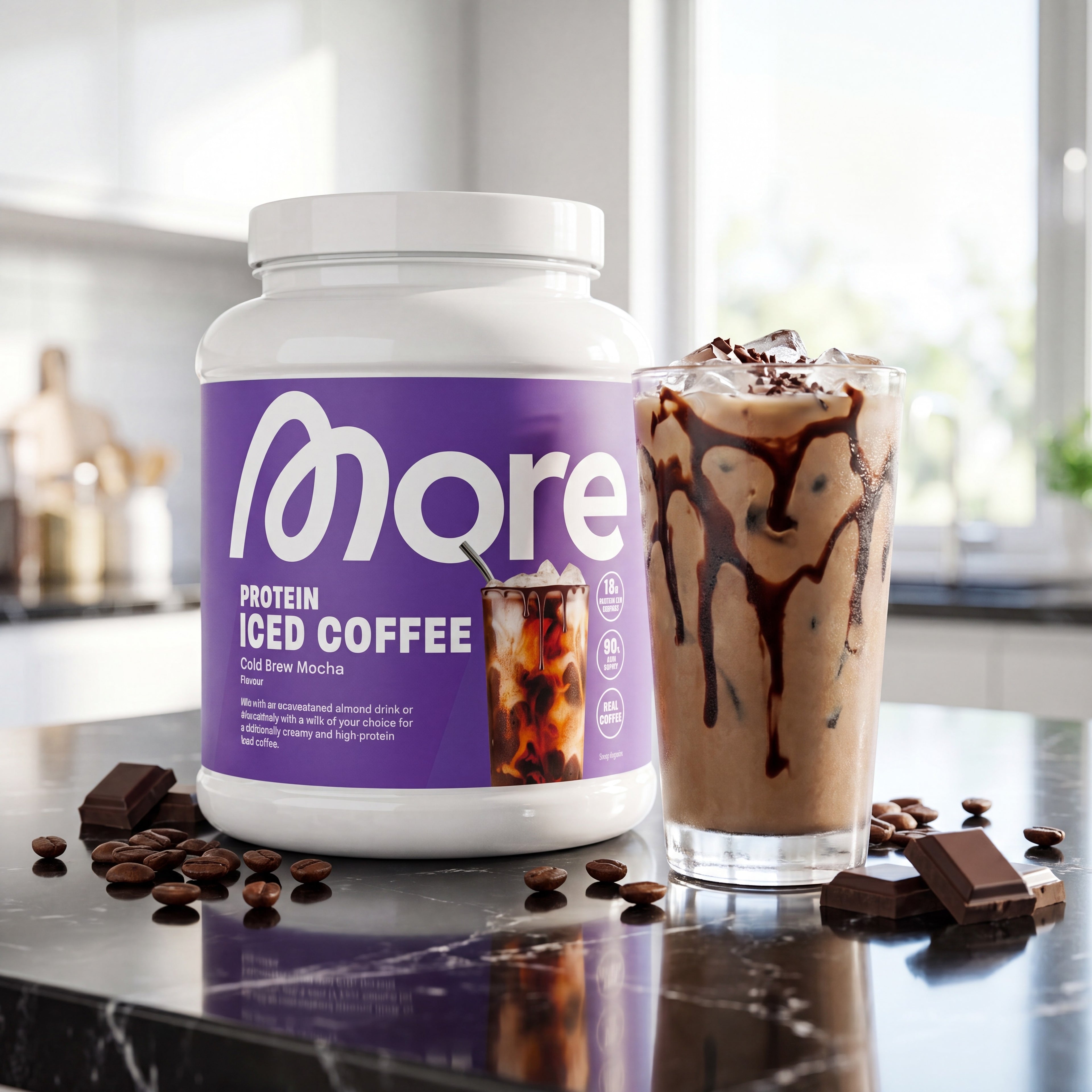 Protein Iced Coffee Cold Brew Mocha – café glacé whey en boîte 500 g
