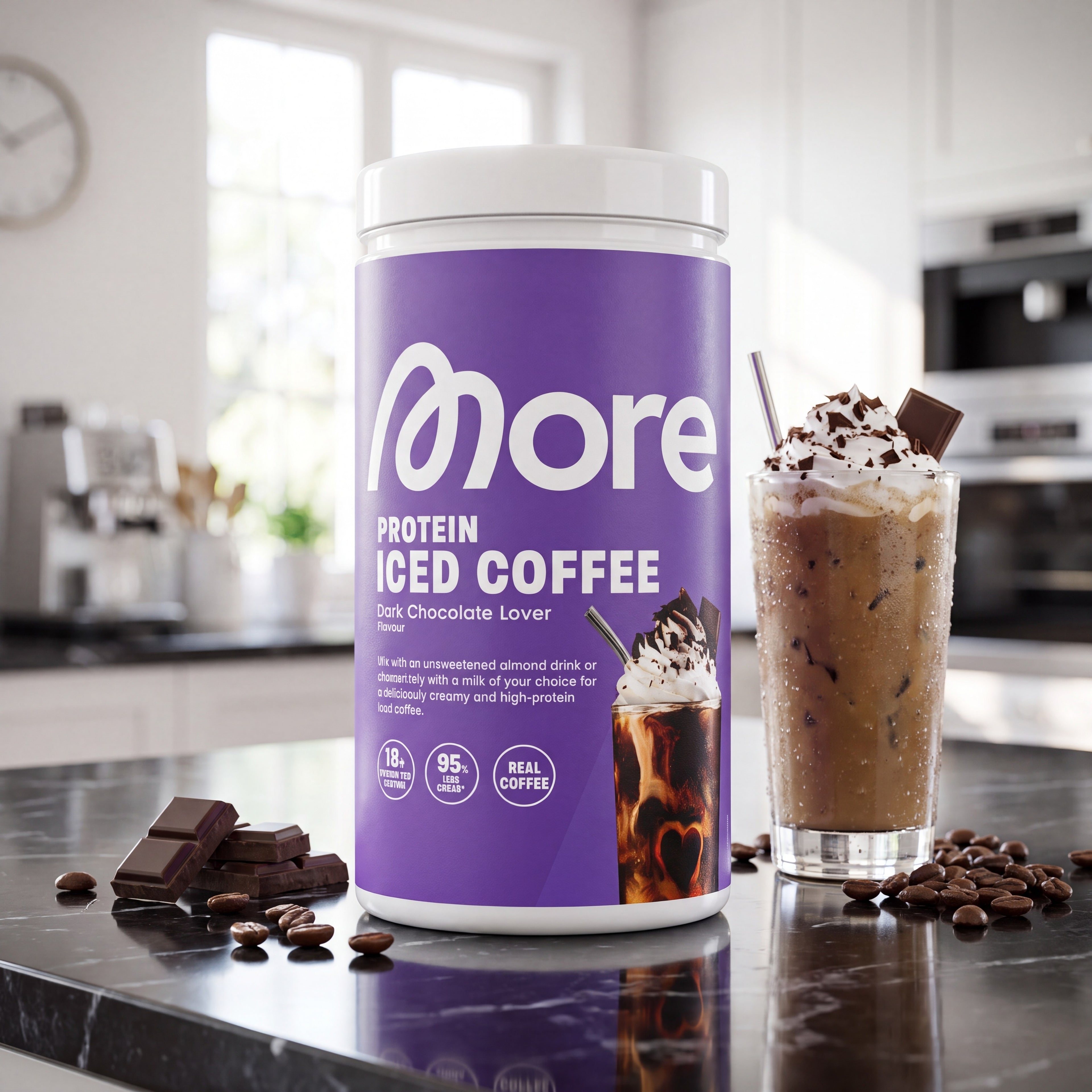 Protein Iced Coffee Dark Chocolate Lover – caffè freddo whey in lattina 500 g