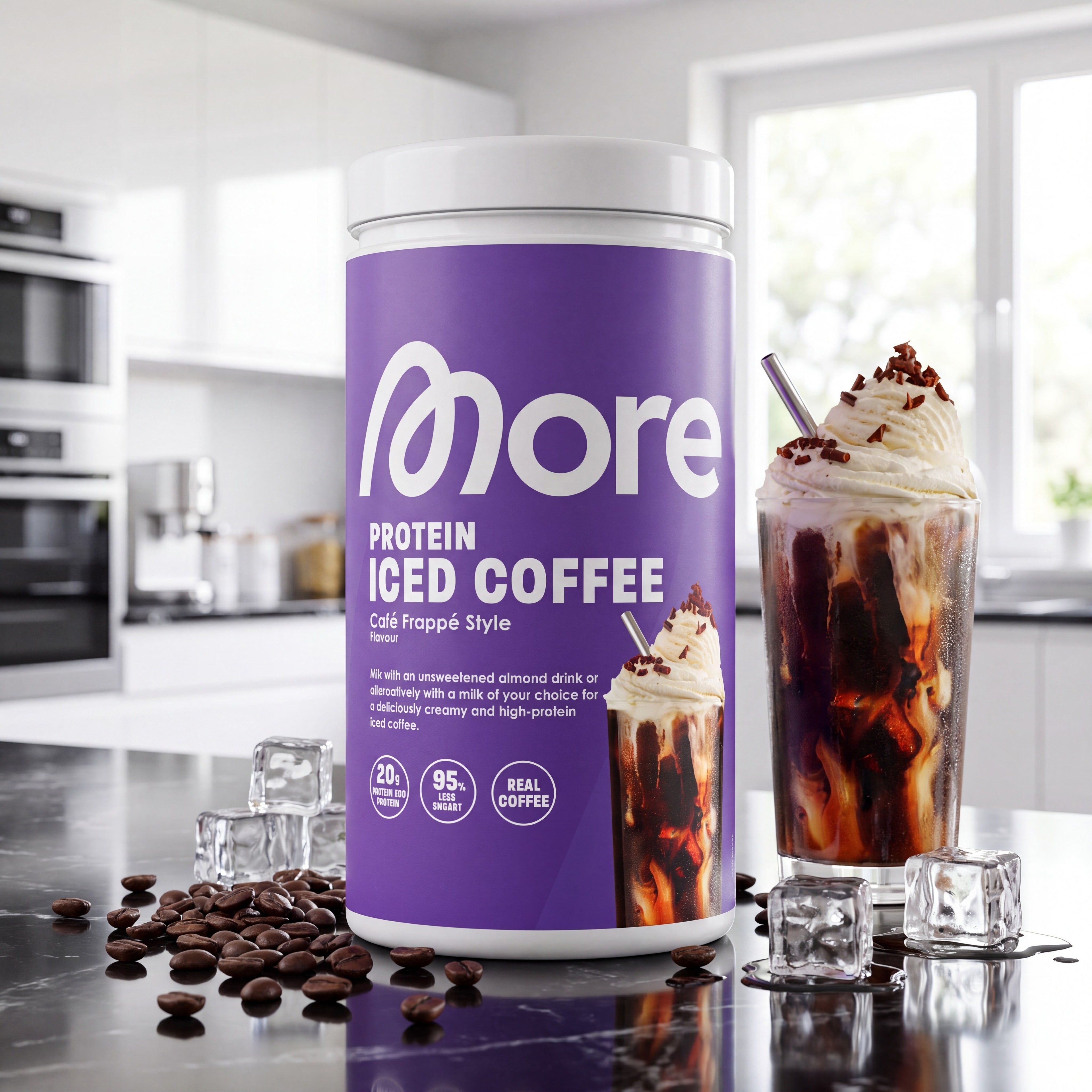 Protein Iced Coffee Cafe Frappe Style – Whey-Eiskaffee Dose 500 g