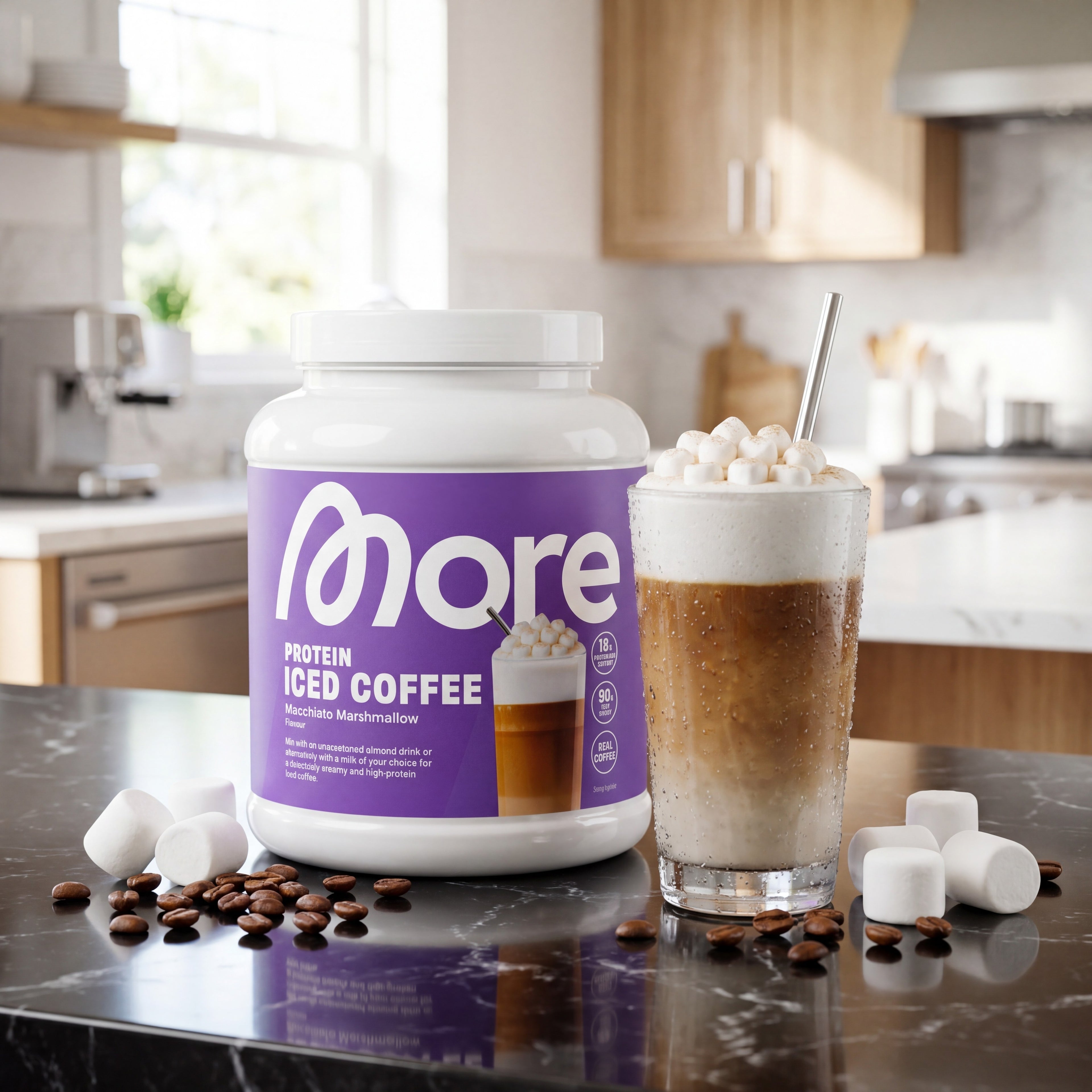 Protein Iced Coffee Macchiato Marshmallow