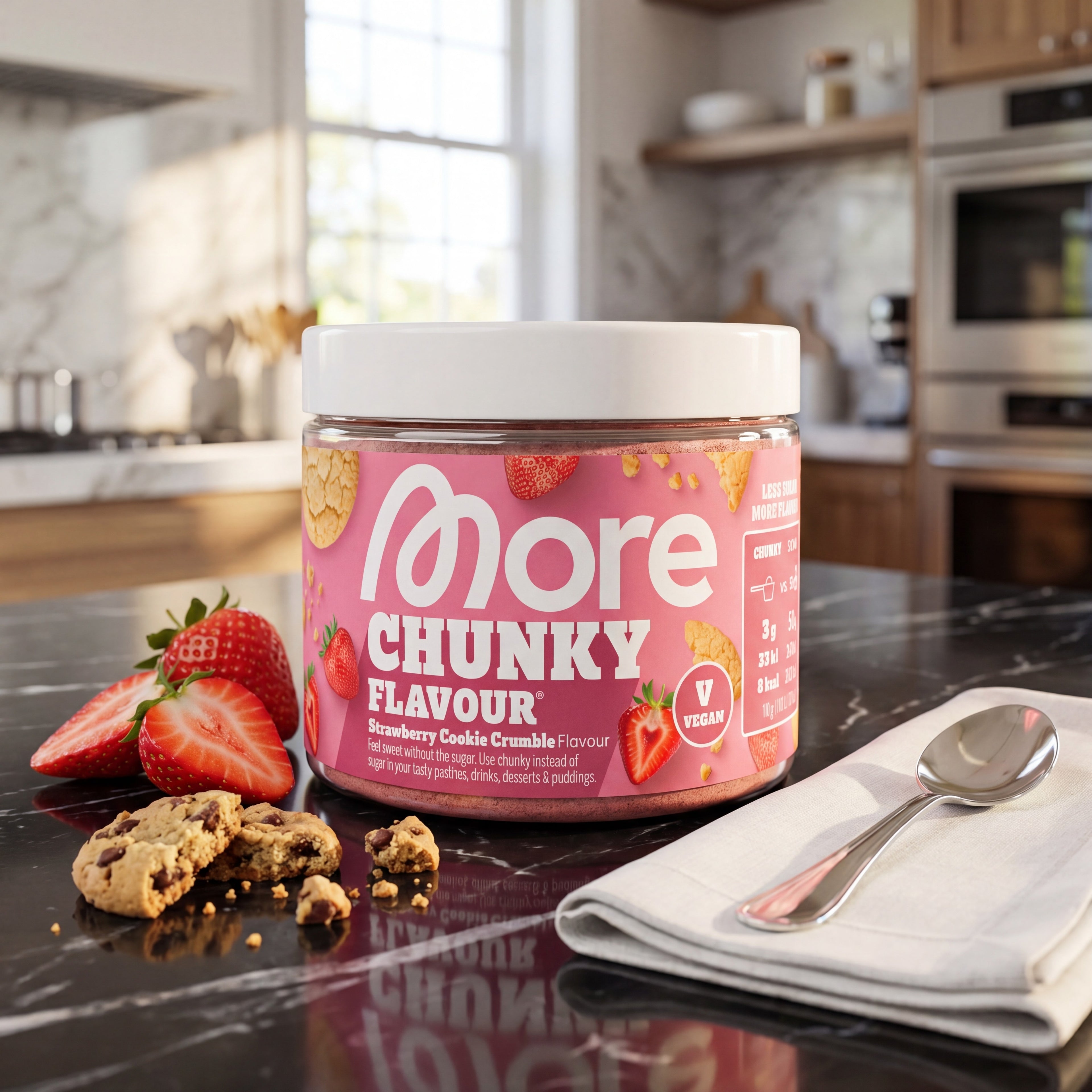 Chunky Flavour Strawberry Cookie Crumble – polvo aromatizante (lata)