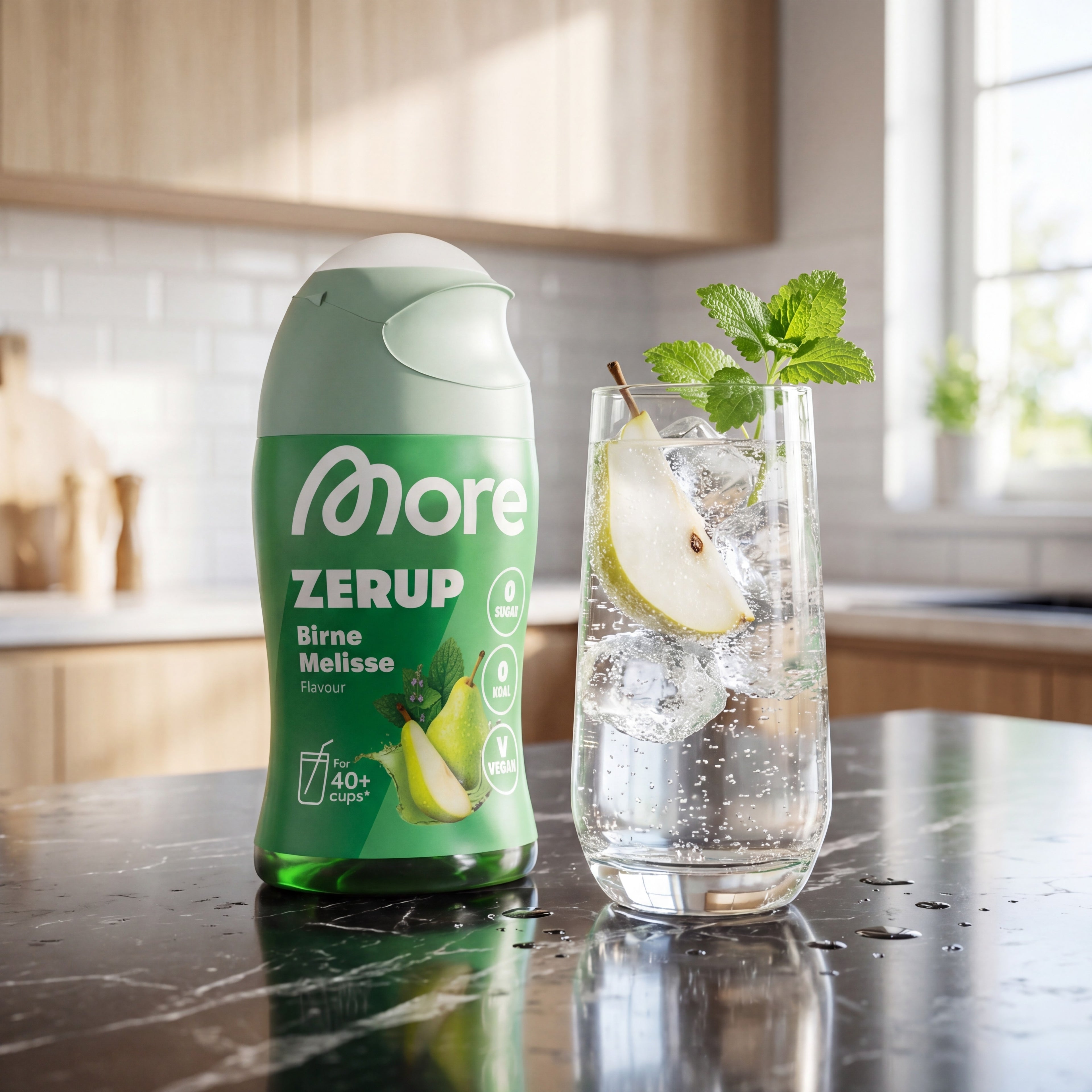 Zerup - Zero Sirup Birne Melisse – syrup bottle