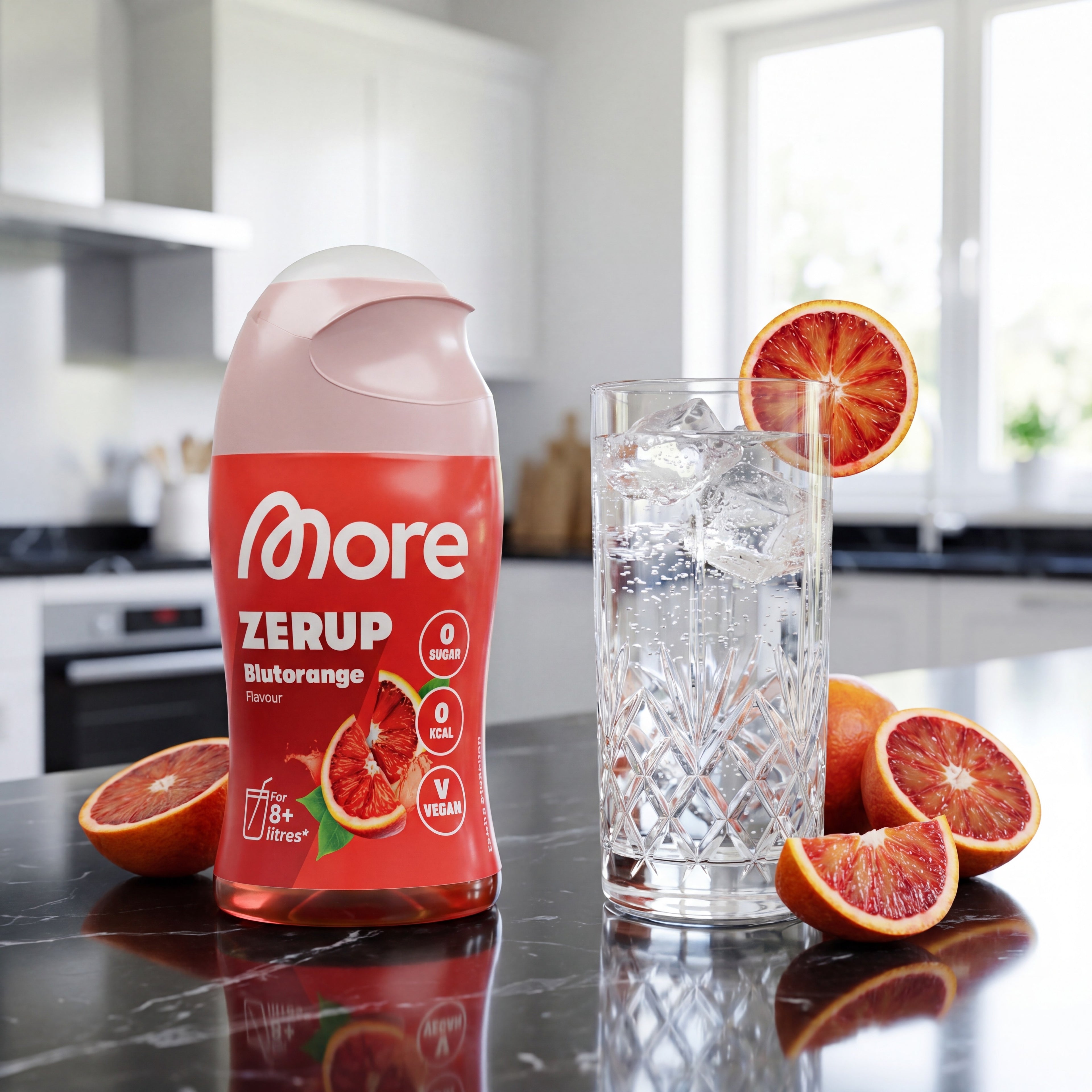 Zerup - Zero Sirup Blutorange – Sirup Flasche