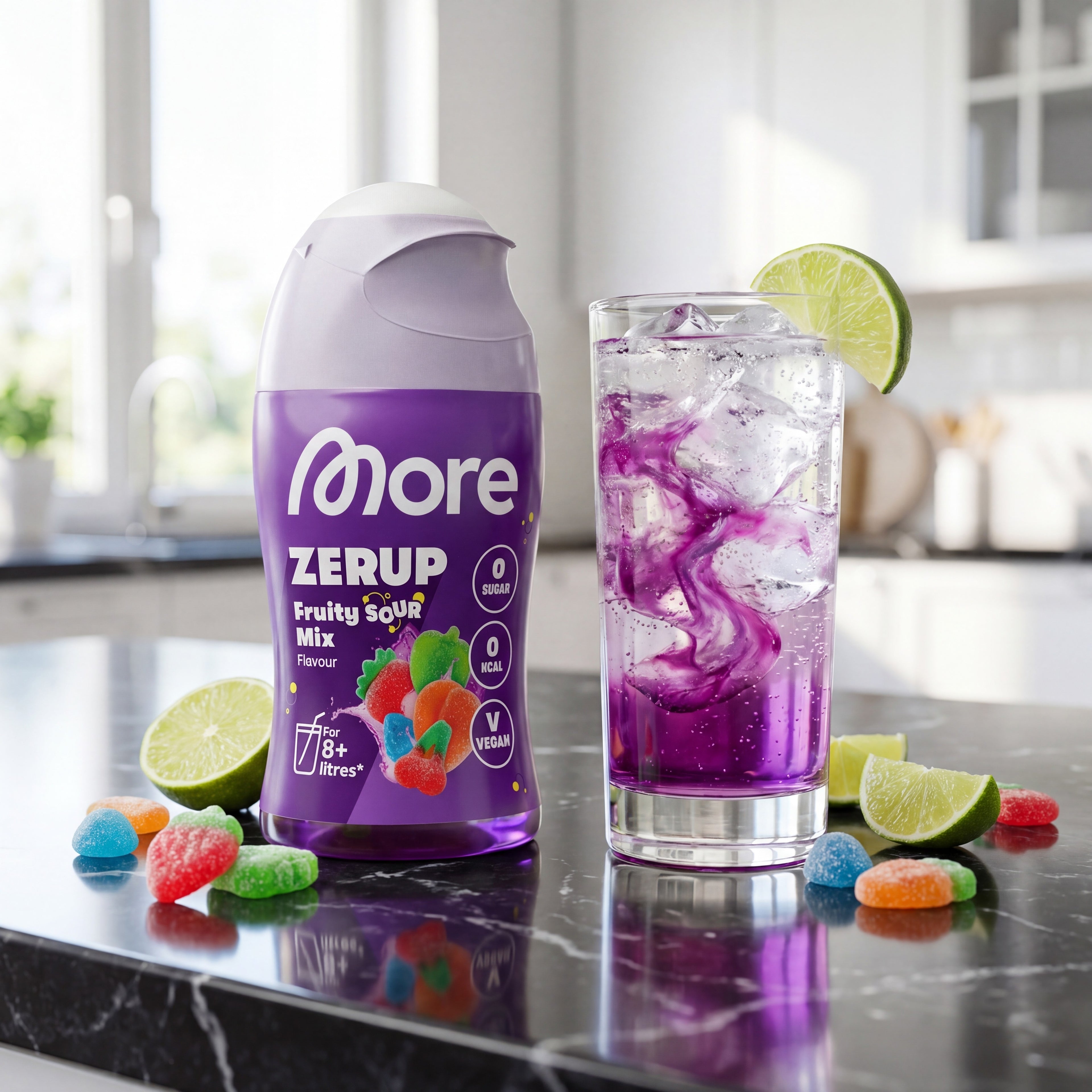 Zerup - Zero Sirup Fruity Sour Mix – botella de sirope
