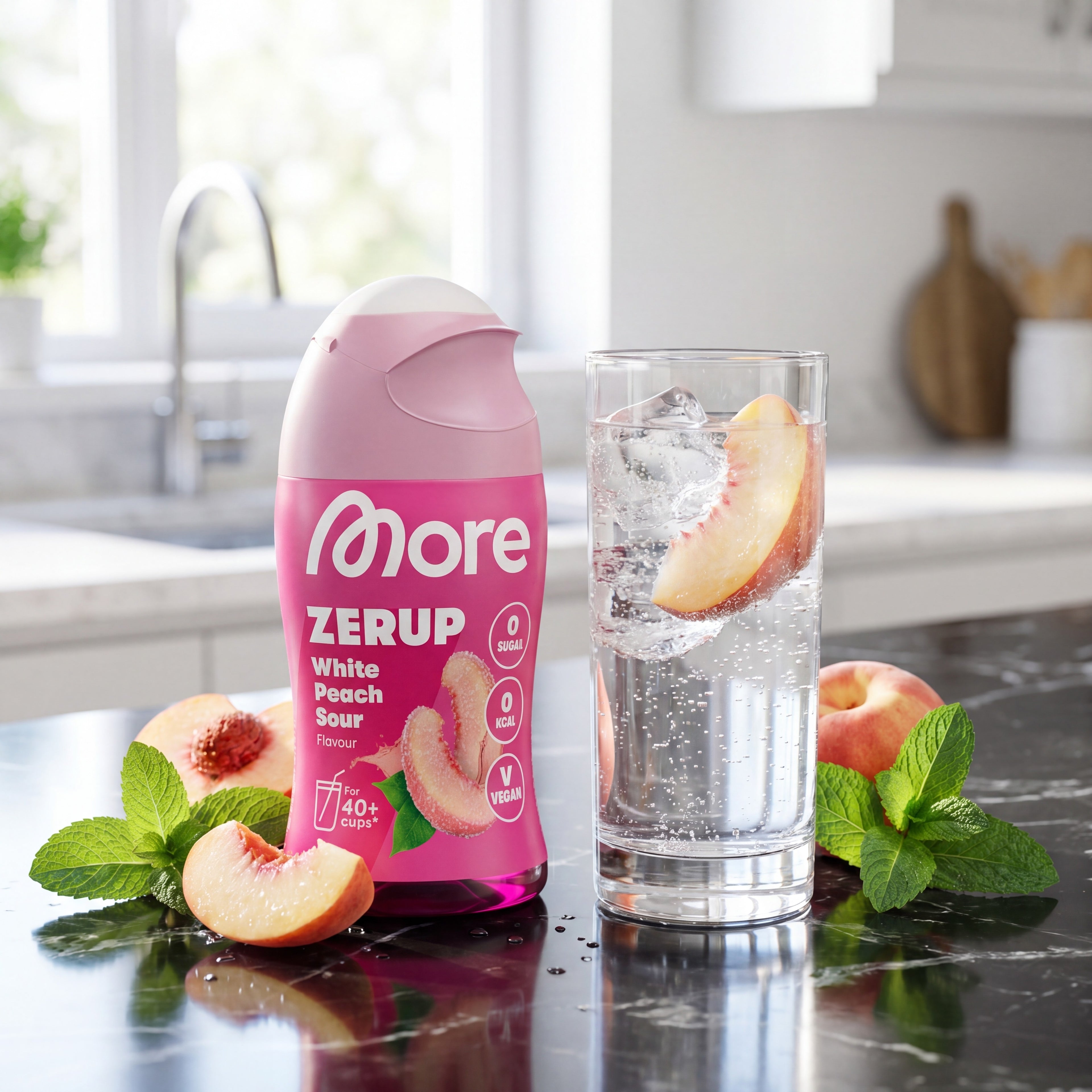 Zerup - Zero Sirup White Peach Sour – botella de sirope