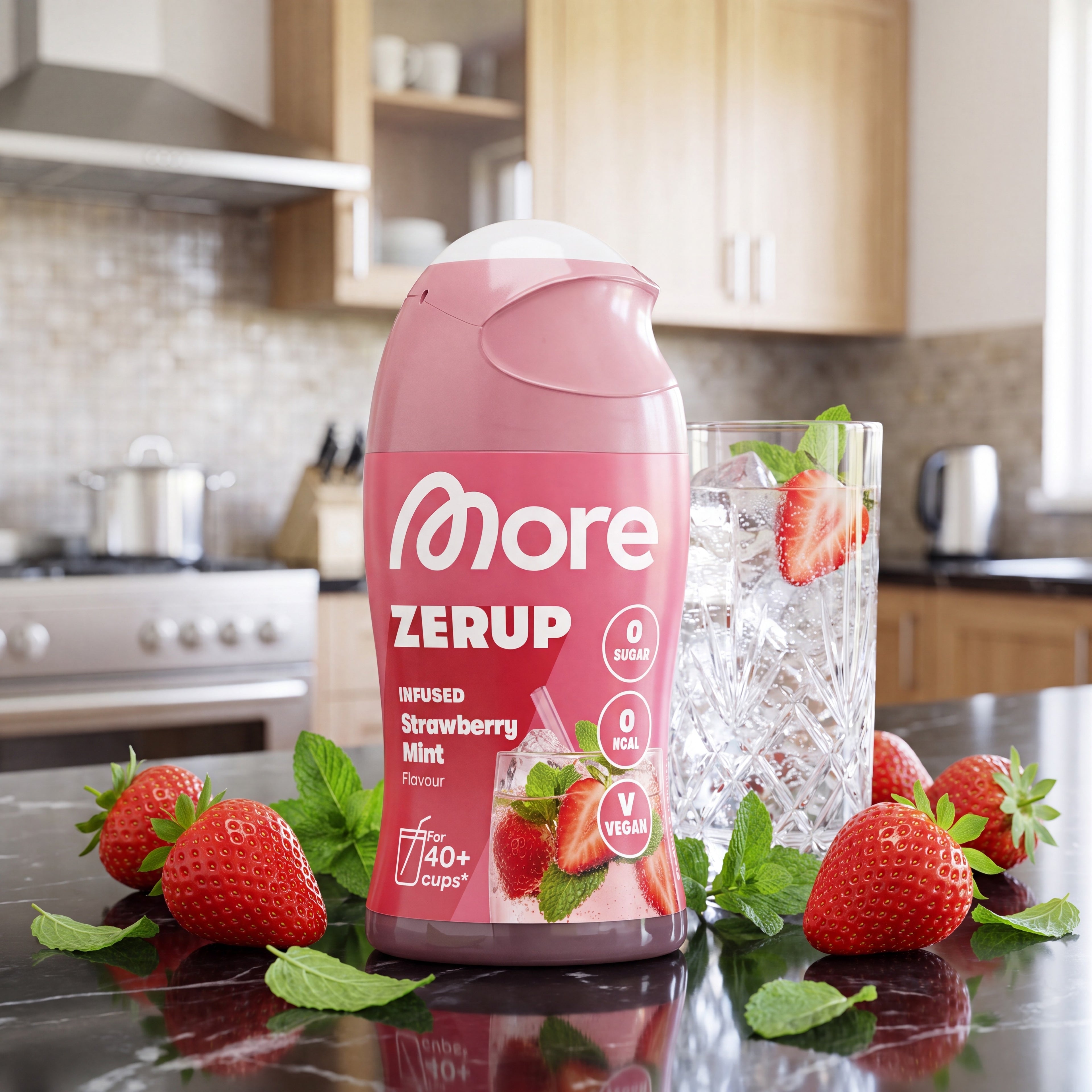 Zerup Infused Strawberry Mint – sugar-free drink syrup