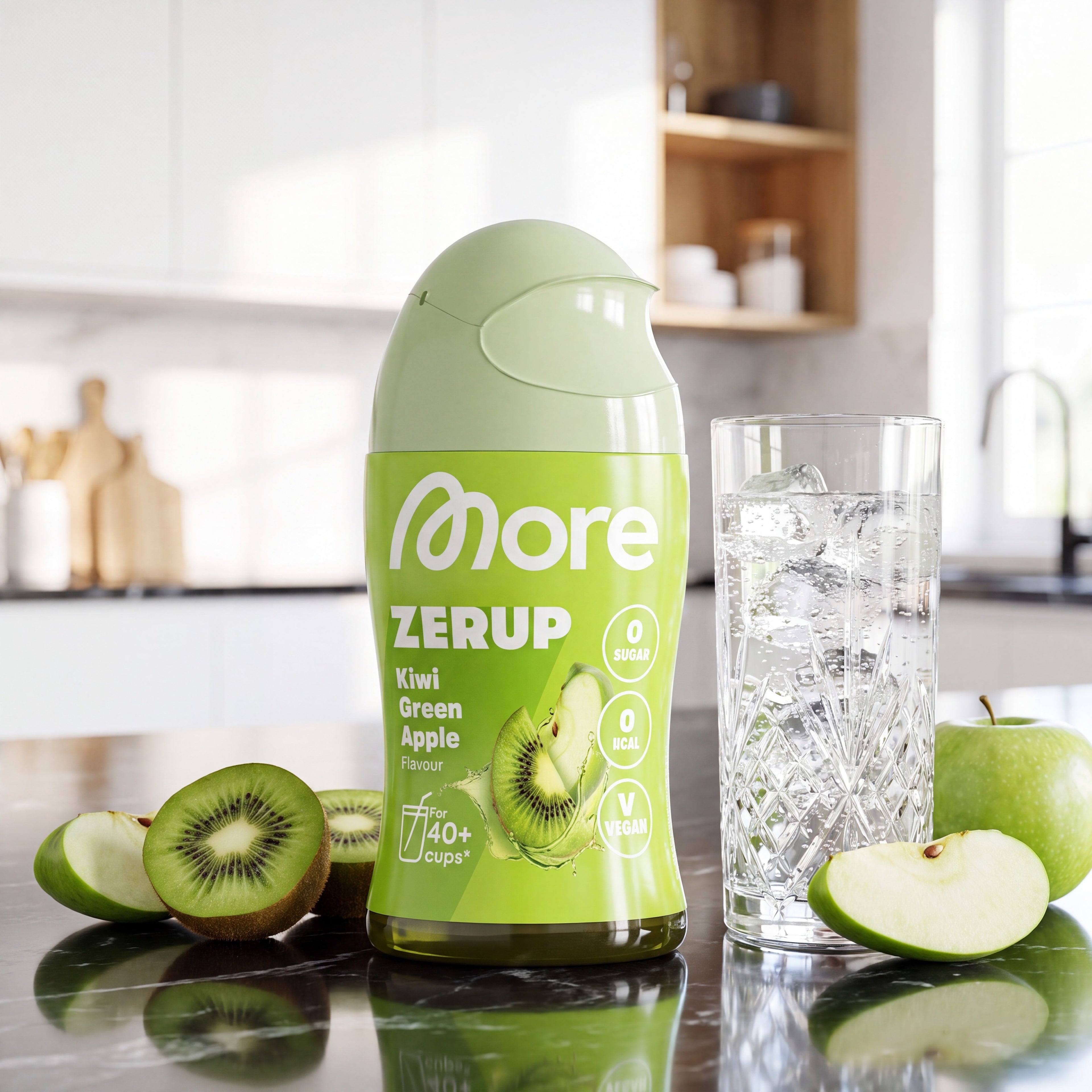Zerup Kiwi Green Apple – suikervrije drankensiroop